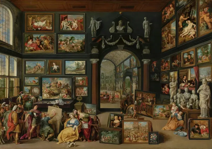 Framed Print : Apelles Painting Campaspe. Creator: Willem van Haecht I Framed Print : Apelles Painting Campaspe. Creator: Willem van Haecht I