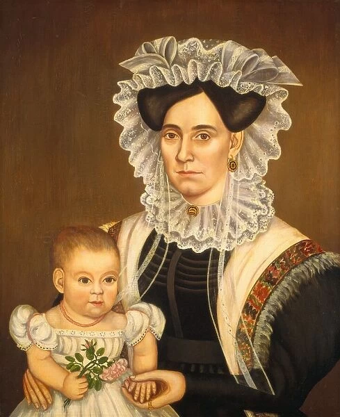 Aphia Salisbury Rich and Baby Edward, c. 1833. Creator: Milton W. Hopkins