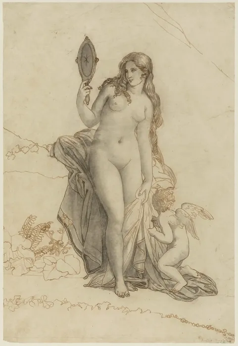 Framed Print : Aphrodite, between late 18th and early 19th century. Creator: Anne-Louis Girodet de Roussy-Trioson Framed Print : Aphrodite, between late 18th and early 19th century. Creator: Anne-Louis Girodet de Roussy-Trioson