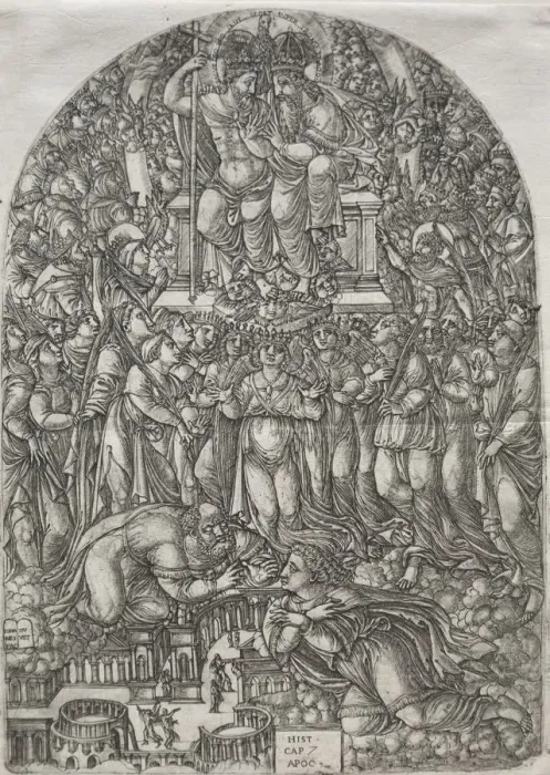 Framed Print : The Apocalpse: An Innumerable Multitude which stand before the Throne, 1555. Creator Framed Print : The Apocalpse: An Innumerable Multitude which stand before the Throne, 1555. Creator