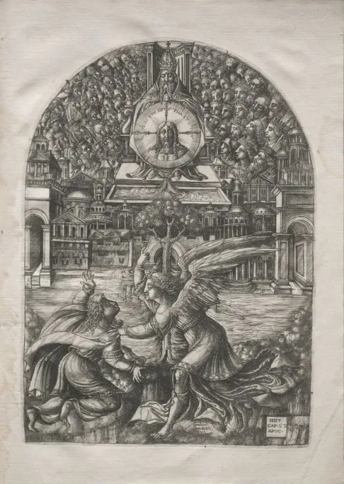 Framed Print : The Apocalypse: The Angel Shows St. John the Fountain of Living Water, 1546-1556. Creator Framed Print : The Apocalypse: The Angel Shows St. John the Fountain of Living Water, 1546-1556. Creator