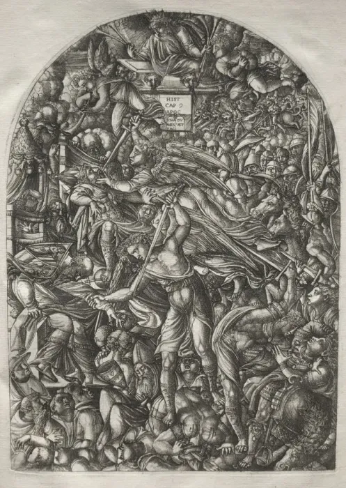Framed Print : The Apocalypse: The Angel Sounding the Sixth Trumpet, 1546-1556. Creator: Jean Duvet (French Framed Print : The Apocalypse: The Angel Sounding the Sixth Trumpet, 1546-1556. Creator: Jean Duvet (French