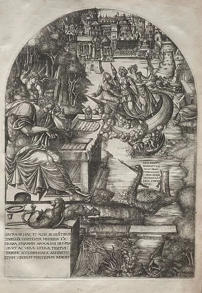 The Apocalypse: Duvet Studying the Apocalypse, 1555. Creator: Jean Duvet (French, 1485-1561)