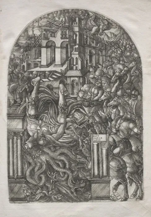 Framed Print : The Apocalypse: The Fall of Babylon, 1546-1556. Creator: Jean Duvet (French, 1485-1561) Framed Print : The Apocalypse: The Fall of Babylon, 1546-1556. Creator: Jean Duvet (French, 1485-1561)