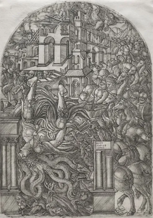 Framed Print : The Apocalypse: The Fall of Babylon. Creator: Jean Duvet (French, 1485-1561) Framed Print : The Apocalypse: The Fall of Babylon. Creator: Jean Duvet (French, 1485-1561)