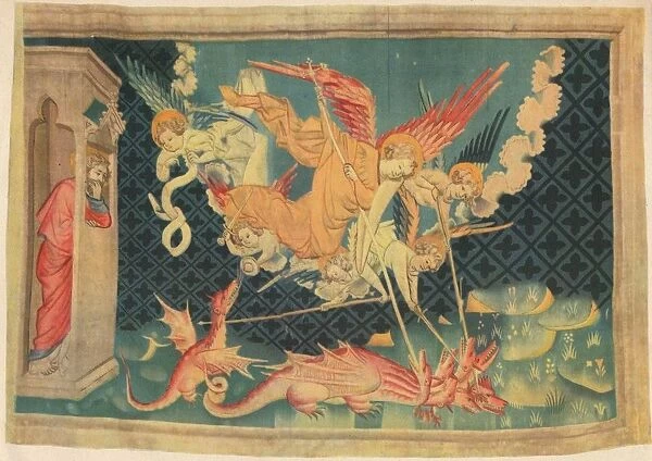 The Apocalypse. St. Michael and his agents overcome the dragon. Creator: Unknown