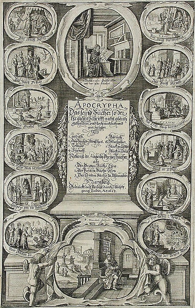 Apocripha, Printed 1643. Creators: Wolfgang Endter, Peter Paul Troschel