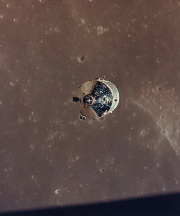 Framed Print : Apollo 11 Command and Service Modules Photographed from the Lunar Module in Orbit, 1969