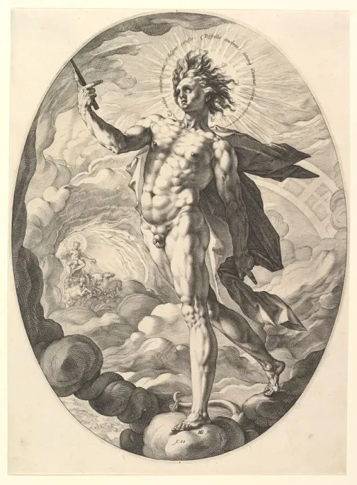 Framed Print : Apollo, 1588. Creator: Hendrik Goltzius