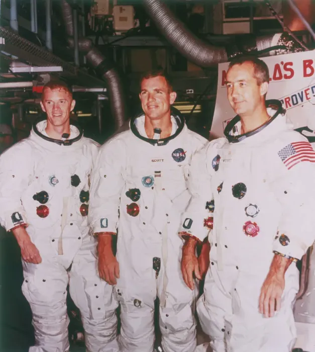 Framed Print : Apollo 9 astronauts, 1968 Framed Print : Apollo 9 astronauts, 1968