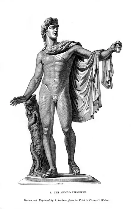 Framed Print : The Apollo Belvidere, 1843. Artist: J Jackson Framed Print : The Apollo Belvidere, 1843. Artist: J Jackson