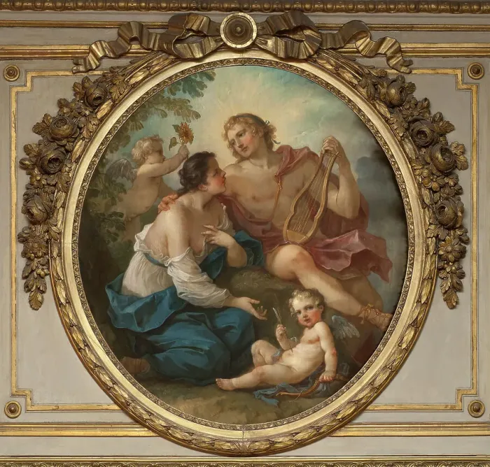 Framed Print : Apollo and Clytia, 1745. Creator: Charles-Joseph Natoire Framed Print : Apollo and Clytia, 1745. Creator: Charles-Joseph Natoire