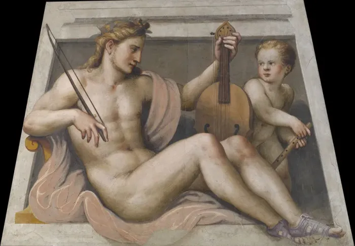 Framed Print : Apollo with cupid