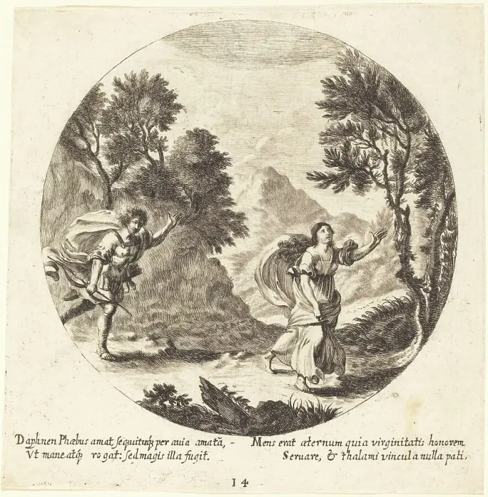 Framed Print : Apollo and Daphne, 1665. Creator: Georg Andreas Wolfgang Framed Print : Apollo and Daphne, 1665. Creator: Georg Andreas Wolfgang