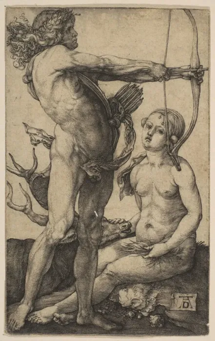 Framed Print : Apollo and Diana, ca. 1503. Creator: Albrecht Durer Framed Print : Apollo and Diana, ca. 1503. Creator: Albrecht Durer