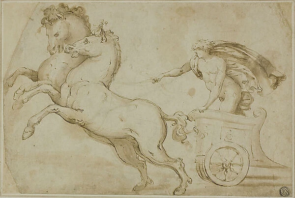 Apollo Driving the Chariot of the Sun, 1519 / 21. Creator: Workshop of Pietro Buonaccorsi, called Perino del Vaga