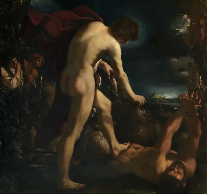 Framed Print : Apollo Flaying Marsyas, 1618. Creator: Guercino (1591-1666) Framed Print : Apollo Flaying Marsyas, 1618. Creator: Guercino (1591-1666)