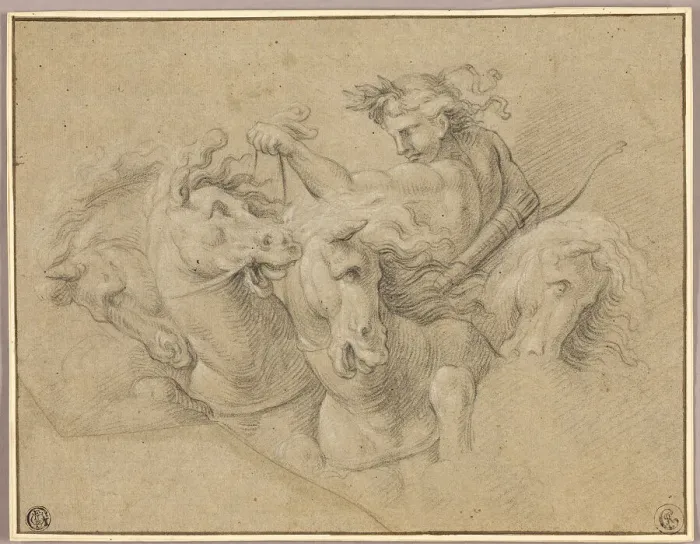 Framed Print : Apollo and His Horses, n. d. Creator: Francoise Verdier Framed Print : Apollo and His Horses, n. d. Creator: Francoise Verdier