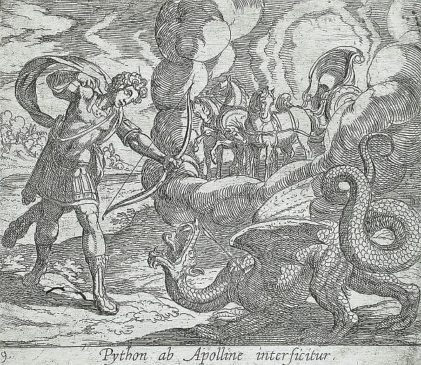 Apollo Killing Python, published 1606. Creators: Antonio Tempesta, Wilhelm Janson