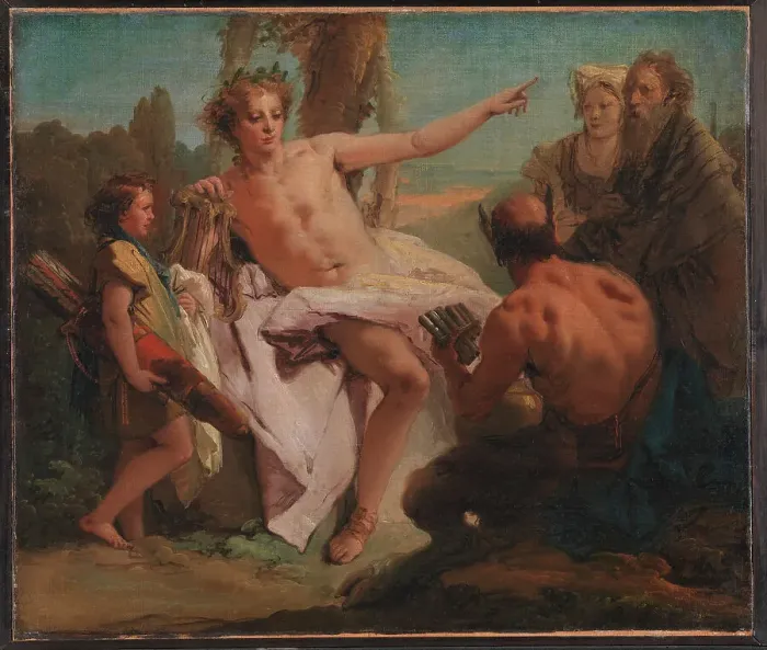 Framed Print : Apollo and Marsyas, 1757. Creator: Giovanni Battista Tiepolo Framed Print : Apollo and Marsyas, 1757. Creator: Giovanni Battista Tiepolo