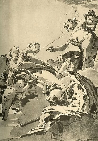 Apollo, the Muses and Chronos, c1730, (1928). Artist: Giovanni Battista Tiepolo