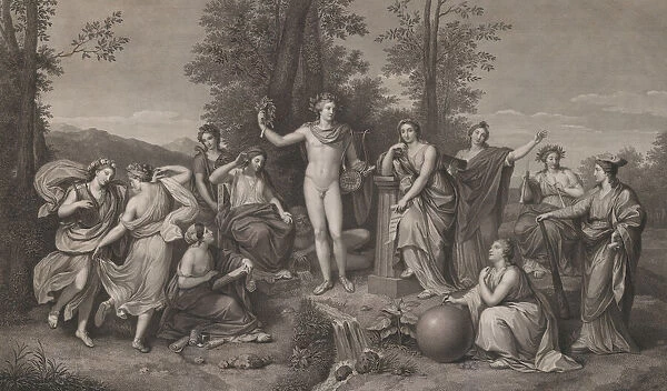 Apollo and the Muses on Parnassus, 1784. 1784. Creator: Raphael Morghen