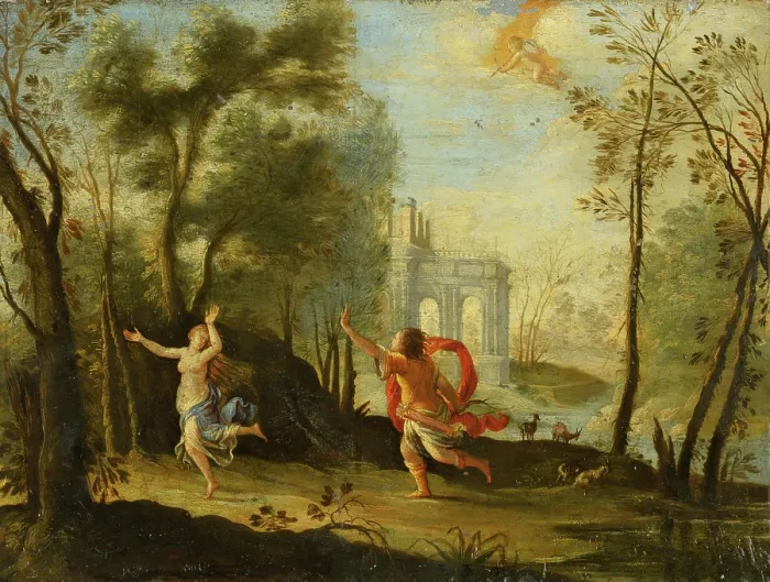 Framed Print : Apollo Pursuing Daphne, 17th century. Creator: Unknown Framed Print : Apollo Pursuing Daphne, 17th century. Creator: Unknown