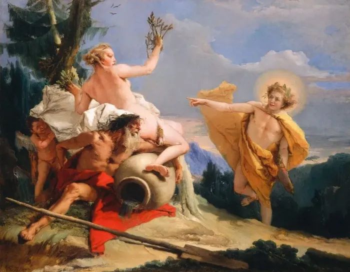 Framed Print : Apollo Pursuing Daphne, c. 1755 / 1760. Creator: Giovanni Battista Tiepolo Framed Print : Apollo Pursuing Daphne, c. 1755 / 1760. Creator: Giovanni Battista Tiepolo