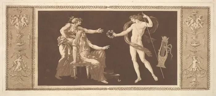 Framed Print : Apollon couronnant les arts (Apollo Crowining the Arts) Framed Print : Apollon couronnant les arts (Apollo Crowining the Arts)