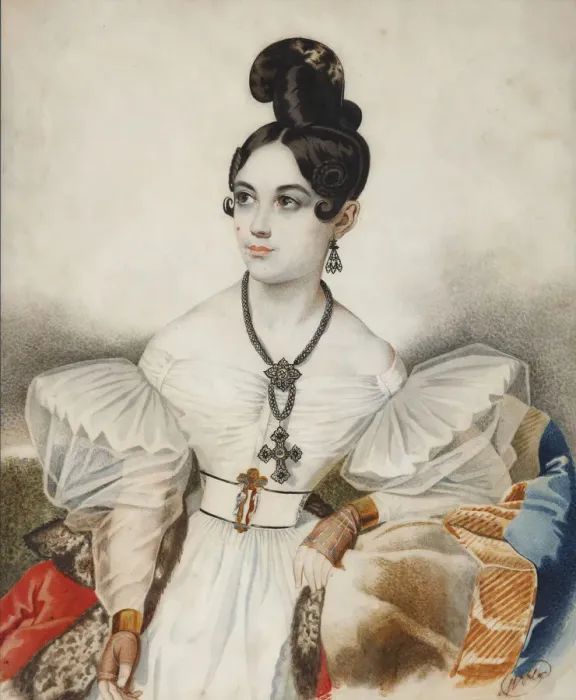 Framed Print : Apollonia (Apollinaria) Mikhailovna Vielgorskaya (1818-1887), 1830s. Creator: Hampeln Framed Print : Apollonia (Apollinaria) Mikhailovna Vielgorskaya (1818-1887), 1830s. Creator: Hampeln