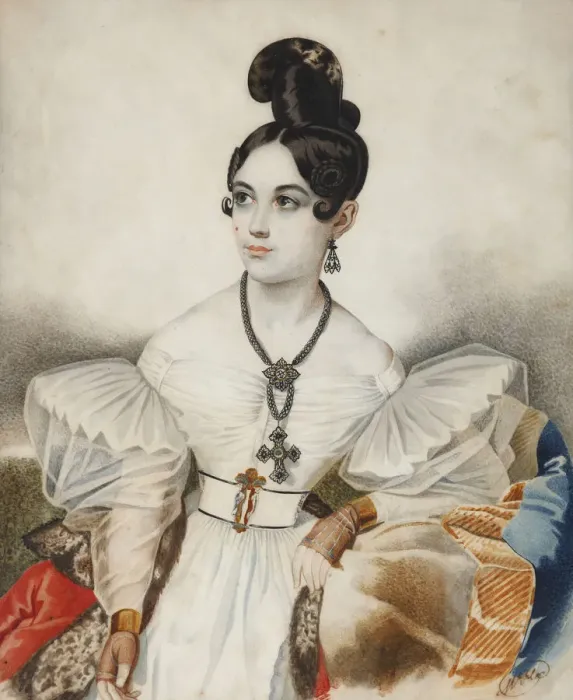 Framed Print : Apollonia (Apollinaria) Mikhailovna Vielgorskaya (1818-1887), 1830s. Creator: Hampeln Framed Print : Apollonia (Apollinaria) Mikhailovna Vielgorskaya (1818-1887), 1830s. Creator: Hampeln