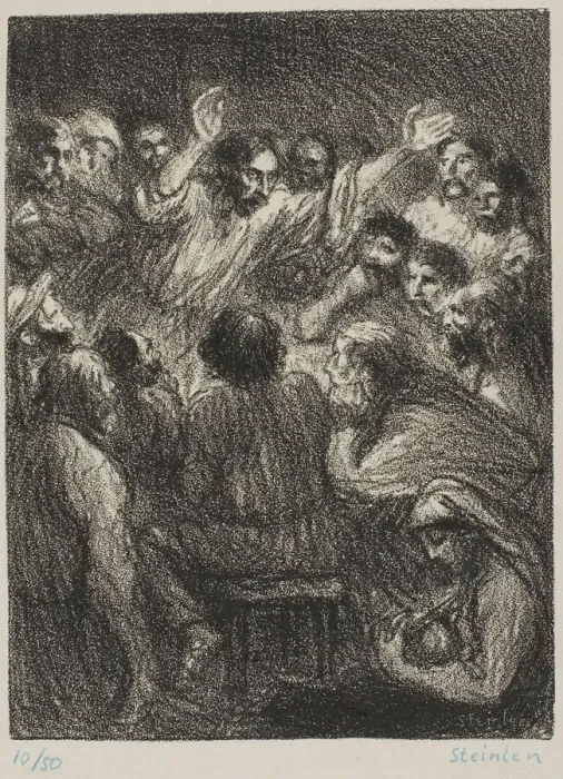 Framed Print : The Apostle, 1908. Creator: Theophile Alexandre Steinlen Framed Print : The Apostle, 1908. Creator: Theophile Alexandre Steinlen