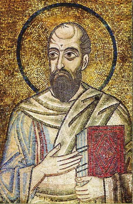 Framed Print : The Apostle Paul (Detail). Artist: Byzantine Master Framed Print : The Apostle Paul (Detail). Artist: Byzantine Master