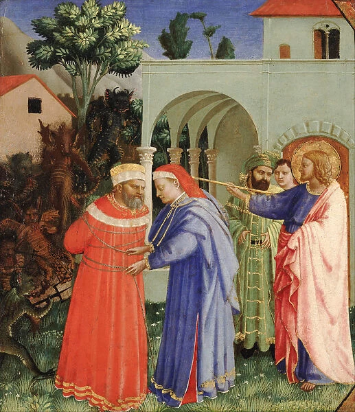 The Apostle Saint James the Greater Freeing the Magician Hermogenes. Artist: Angelico, Fra Giovanni, da Fiesole (ca. 1400-1455)
