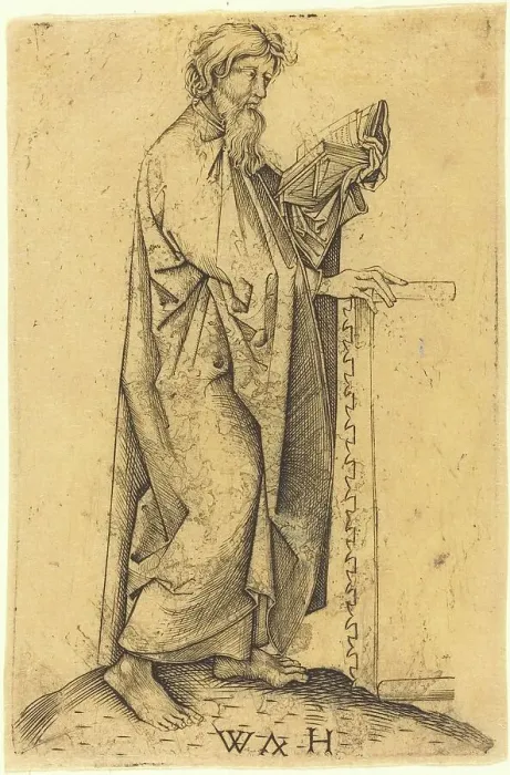 Framed Print : The Apostle Simon, c. 1480 / 1490. Creator: Wolf Huber
