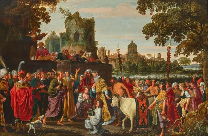 Framed Print : The Apostles Paul and Barnabas in Lystra, First third of 17th century. Creator: Teniers, David, the Elder (1582-1649) Framed Print : The Apostles Paul and Barnabas in Lystra, First third of 17th century. Creator: Teniers, David, the Elder (1582-1649)