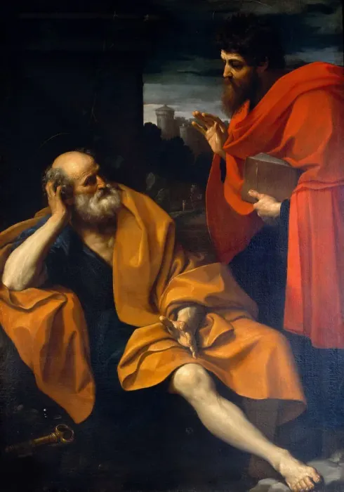 Framed Print : The Apostles Saint Peter and Saint Paul, c. 1605. Creator: Reni, Guido (1575-1642) Framed Print : The Apostles Saint Peter and Saint Paul, c. 1605. Creator: Reni, Guido (1575-1642)