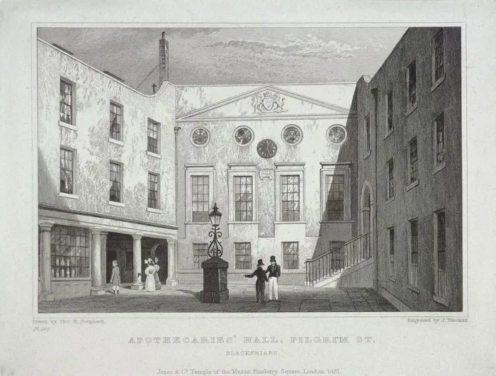 Framed Print : Apothecaries Hall, London, 1831. Artist: J Hinchcliff Framed Print : Apothecaries Hall, London, 1831. Artist: J Hinchcliff
