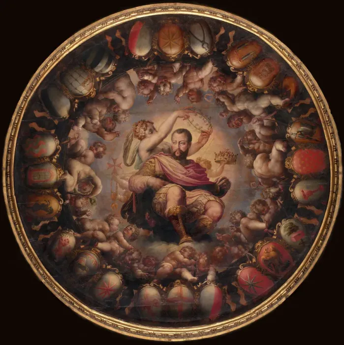 Framed Print : Apotheosis of Cosimo I de Medici, 1563-1565. Artist: Vasari, Giorgio (1511-1574) Framed Print : Apotheosis of Cosimo I de Medici, 1563-1565. Artist: Vasari, Giorgio (1511-1574)
