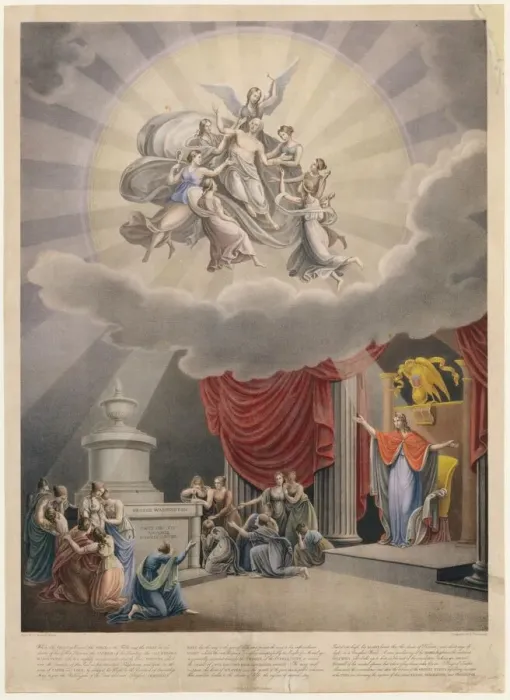 Framed Print : Apotheosis of George Washington, 1830-50. Creator: Heinrich Weishaupt Framed Print : Apotheosis of George Washington, 1830-50. Creator: Heinrich Weishaupt