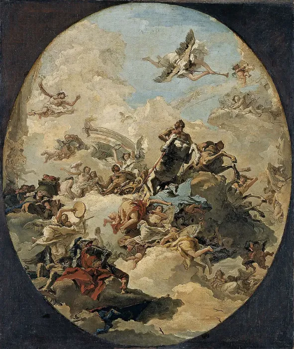 Framed Print : The Apotheosis of Hercules. Artist: Tiepolo, Giandomenico (1727-1804) Framed Print : The Apotheosis of Hercules. Artist: Tiepolo, Giandomenico (1727-1804)