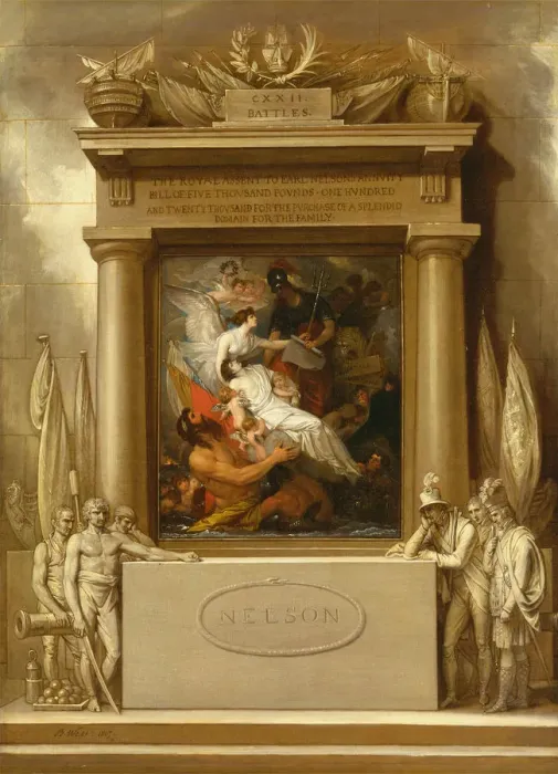 Framed Print : The Apotheosis of Nelson, 1807. Artist: West, Benjamin (1738-1820) Framed Print : The Apotheosis of Nelson, 1807. Artist: West, Benjamin (1738-1820)