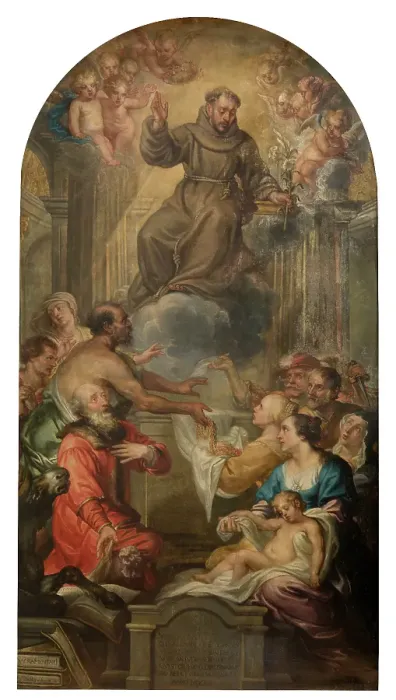 Framed Print : The Apotheosis of Saint Antony of Padua, 1652. Creator: Philip Fruytiers Framed Print : The Apotheosis of Saint Antony of Padua, 1652. Creator: Philip Fruytiers
