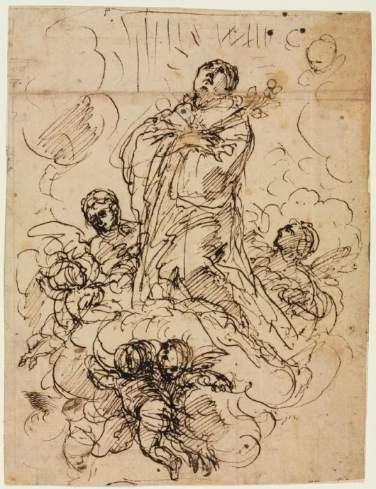 Framed Print : Apotheosis of a Saint, c. 1700?. Creator: Antonio Domenico Gabbiani (Italian, 1652-1726) Framed Print : Apotheosis of a Saint, c. 1700?. Creator: Antonio Domenico Gabbiani (Italian, 1652-1726)