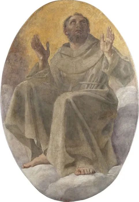 Framed Print : Apotheosis of Saint Francis, 1604-1605. Creator: Albani; Francesco (1578-1660) Framed Print : Apotheosis of Saint Francis, 1604-1605. Creator: Albani; Francesco (1578-1660)