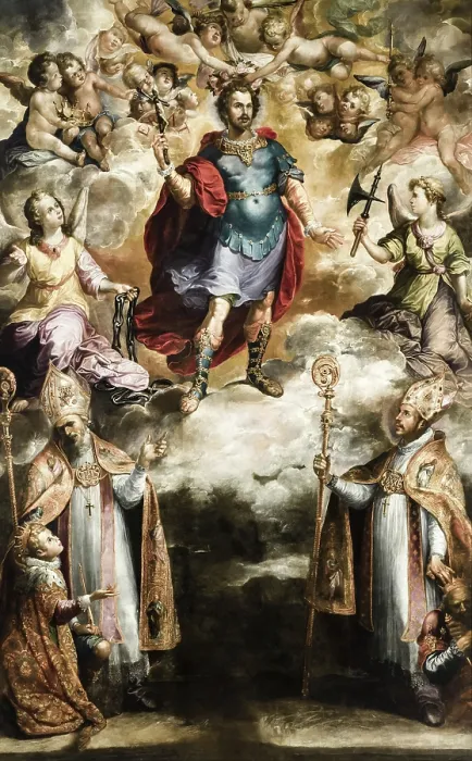 Framed Print : Apotheosis of Saint Hermenegild, 1620-1622. Creator: Herrera, Francisco de, the Elder (1576-1654) Framed Print : Apotheosis of Saint Hermenegild, 1620-1622. Creator: Herrera, Francisco de, the Elder (1576-1654)