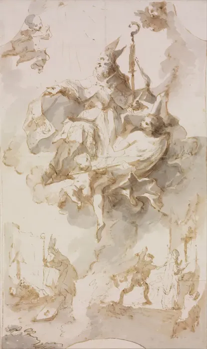 Framed Print : Apotheosis of Saint Stanislaus. Artist: Maulbertsch, Franz Anton (1724-1796) Framed Print : Apotheosis of Saint Stanislaus. Artist: Maulbertsch, Franz Anton (1724-1796)