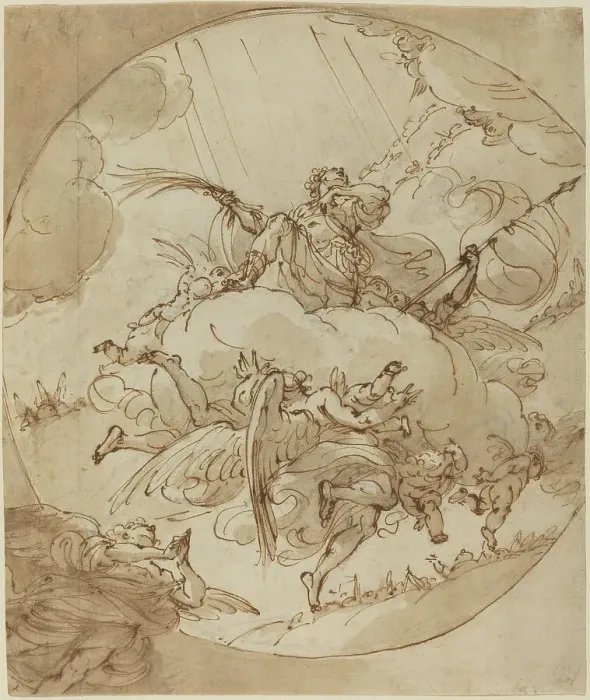 Framed Print : The Apotheosis of San Vitale, 1781. Creator: Ubaldo Gandolfi Framed Print : The Apotheosis of San Vitale, 1781. Creator: Ubaldo Gandolfi