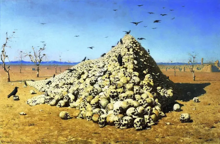 Framed Print : Apotheosis of the War, 1871. Artist: Vasily Vereshchagin Framed Print : Apotheosis of the War, 1871. Artist: Vasily Vereshchagin
