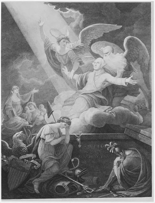 Framed Print : Apotheosis of Washington, 1800-1802. Creator: John James Barralet Framed Print : Apotheosis of Washington, 1800-1802. Creator: John James Barralet